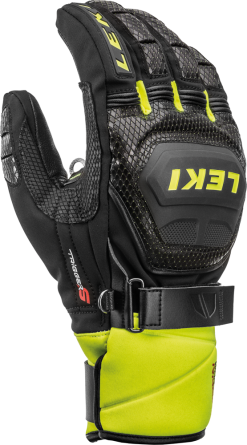 Gloves LEKI Worldcup Race Coach Flex S GTX Black/Lime - 2022/23