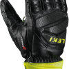 Gloves LEKI Worldcup Race Downhill S Black/Lime - 2022/23