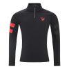 Hoodie ROSSIGNOL Classique Hero 1/2 Zip Black/Red - 2022/23