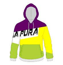 Softshell ENERGIAPURA Felpa Workout Plus Purple/Yellow/Green
