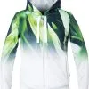 Sweatshirt ENERGIAPURA Sweatshirt Full Zip With Hood Kalmar Life Leaves/White Lady - 2022/23